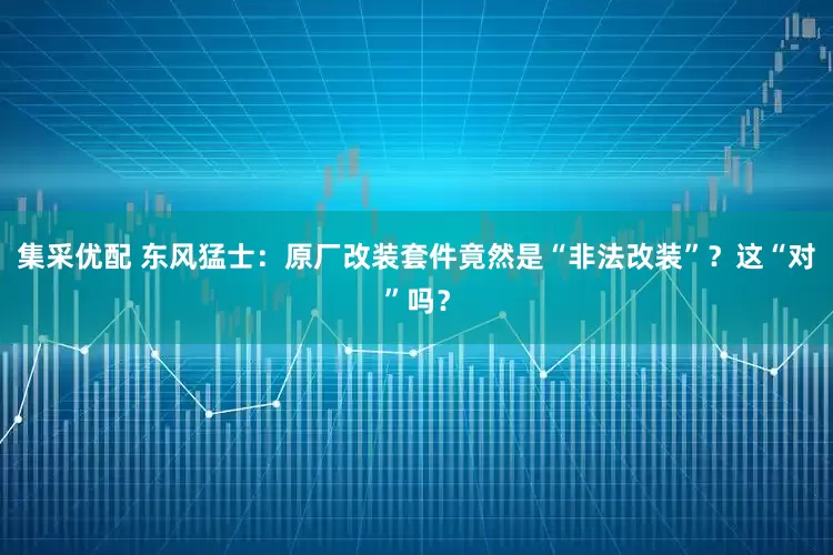 集采优配 东风猛士：原厂改装套件竟然是“非法改装”？这“对”吗？